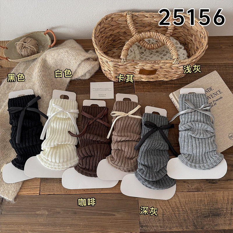 东京岁时记女蝴蝶结芭蕾风堆堆袜秋冬毛线针织加厚保暖小腿袜腿套,淘宝优惠券,粉丝福利购,淘宝优惠卷