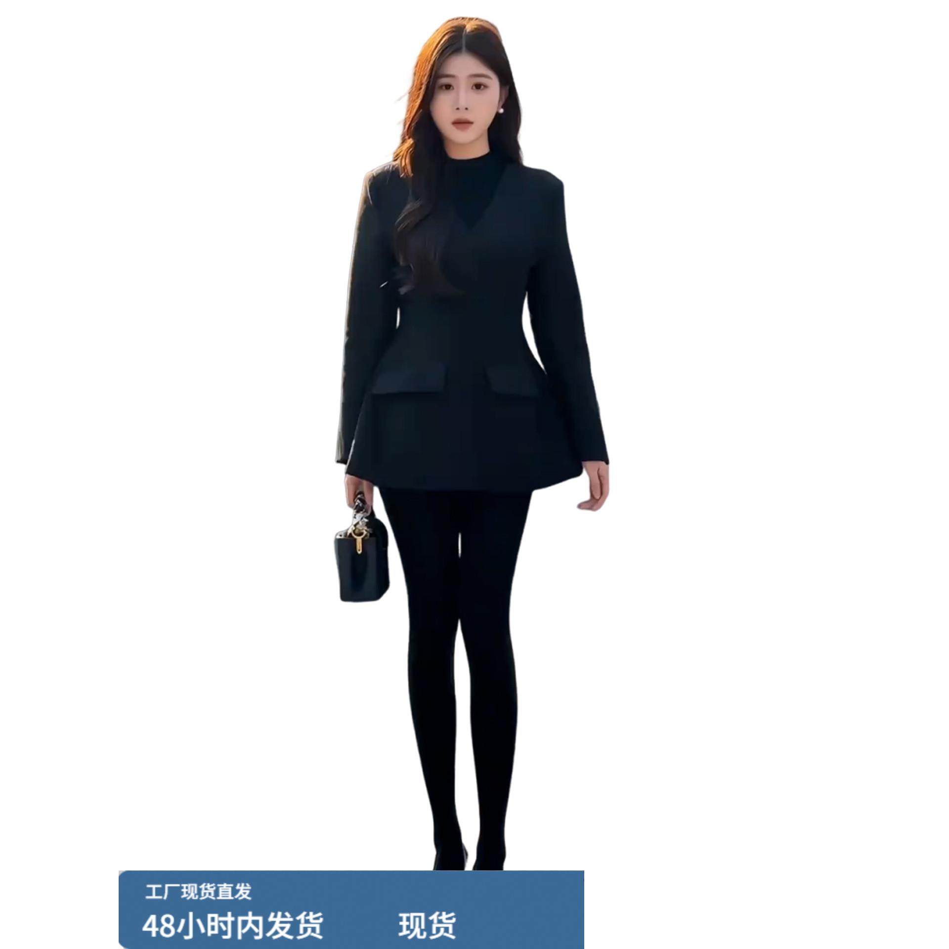 黑色赫本风收腰西装毛呢外套女秋冬季2025新款小个子短款呢子大衣,淘宝优惠券,粉丝福利购,淘宝优惠卷
