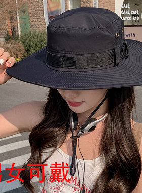 张元英转圈张远英张员瑛张圆英同款衣服防晒帽子夏季女辣妹大檐帽