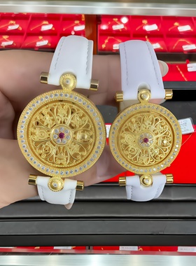 古法传承黄金包银八宝罗盘手链