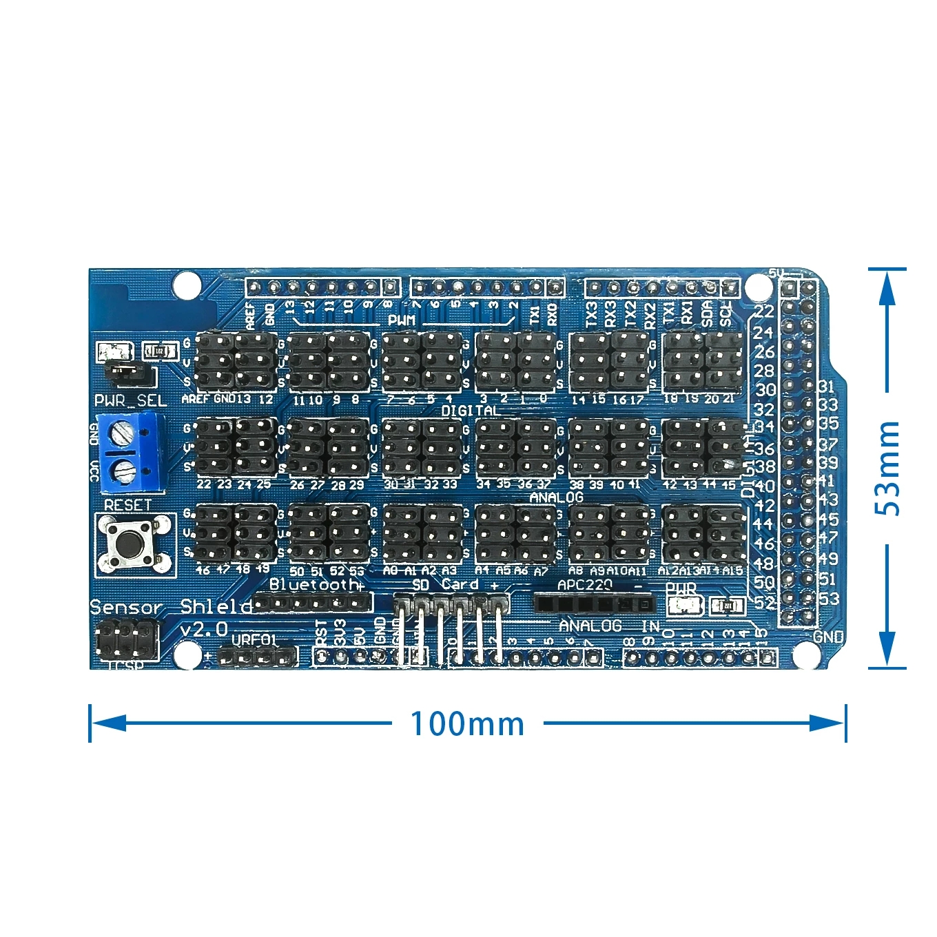 iteaduino MEGA2560扩展板 Sensor Shield 专用传感器 开发板 - 图2