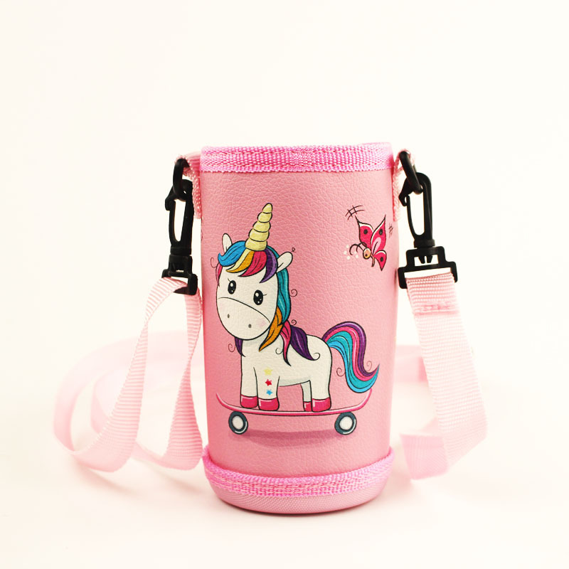 皮质杯套保温杯套玻璃杯套 升级版杯套可爱卡通350ml-500ml杯子袋 - 图1