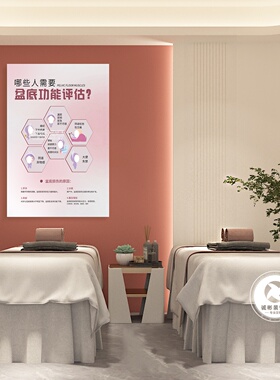 产后修复装饰画盆底肌评估挂画骨盆移位腹直肌分离广告宣传图壁画