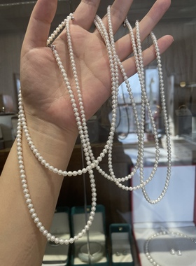 珍珠小米珠锁骨链正圆无瑕高强光均匀品质超棒淡水mini迷你小4mm