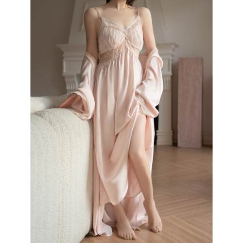 Roserosee茜茜公主 春夏新款性感蕾丝连衣裙女独特绝美睡裙可外穿 - 图0