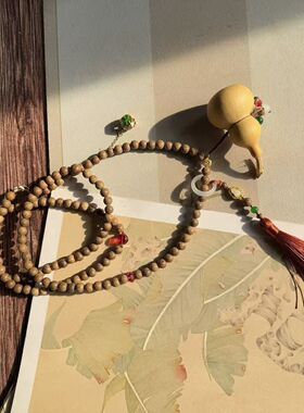 新中式葫芦福禄斜挎链项链背包手机挂链国风毛衣链衣服配饰穗子