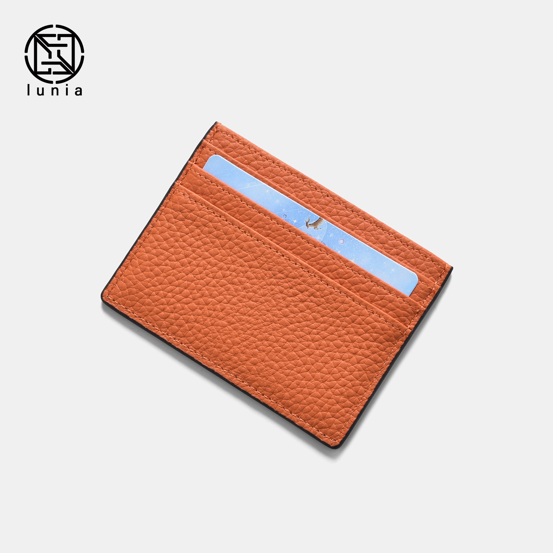 北欧风ins牛皮卡夹 lunia路尼亚卡包