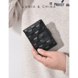 Вместительный и большой маленький картхолдер подходит для мужчин и женщин для визитных карточек, из натуральной кожи