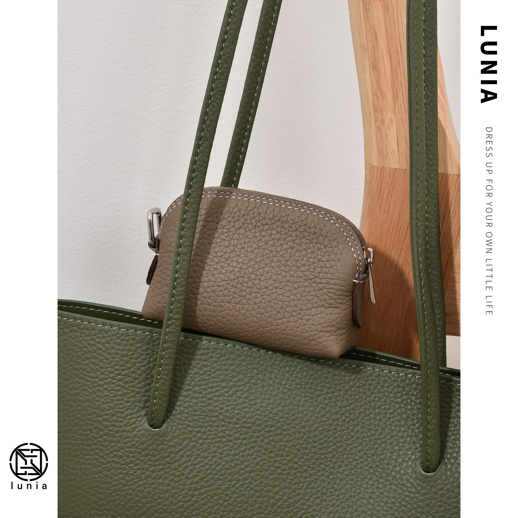 法式togo牛皮钥匙苹果蓝牙收纳包 lunia路尼亚钱包