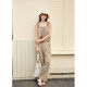 Zihan ໂສ້ງຂາຍາວ camisole drapey ດອກກຸຫຼາບແບບຝຣັ່ງສາຍແຂນສອງສ່ວນເທິງແລະລຸ່ມຂອງແມ່ຍິງໃນລະດູຮ້ອນແບບໃຫມ່