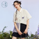 Zihan lapel short-sleeved long shirt for women summer new age-reducing casual design embroidered mesh loose shirt