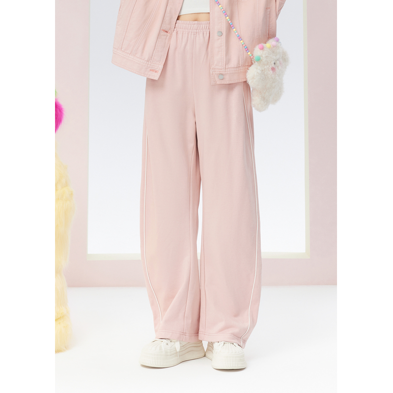 Zihan high-waisted straight-leg sweatpants for women autumn new casual sports style commuting loose slimming versatile wide-leg pants