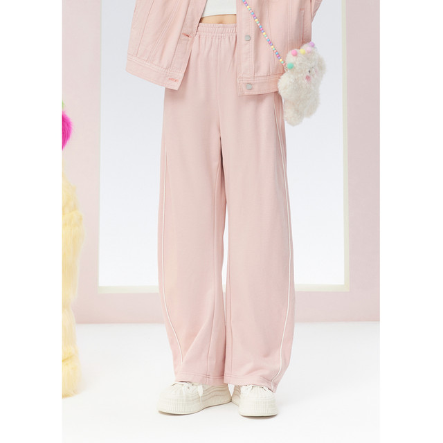 Zihan high-waisted straight-leg sweatpants for women autumn new casual sports style commuting loose slimming versatile wide-leg pants