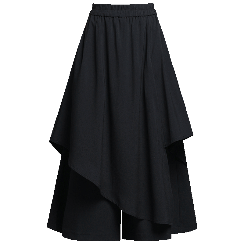 女2021新款阔腿裤黑色裤裙休闲裤 蔻贝莉休闲裤