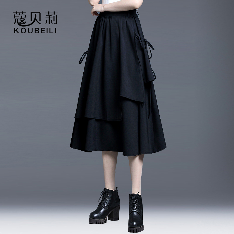 百褶裙秋冬2021新款中长款高腰裙子 蔻贝莉半身裙
