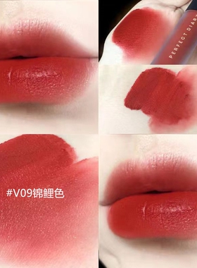 完美日记天鹅绒唇釉V05丝绒雾面v13哑光v08学生口红V07MINI中样