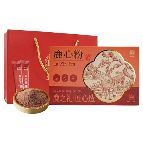 Sika Deer Deer Heart Powder 60G Jilin Deer Farm Мужчины и женщины среднего возраста и пожилые люди питающие сердцебиение оленей сердце