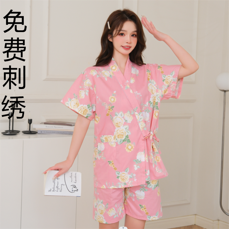 纯棉汗蒸服开衫女韩版套装浴服情侣家居和服男大码高档桑拿服按摩-图3