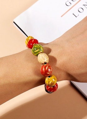 男女通用陶瓷原创不怕水手链摆摊