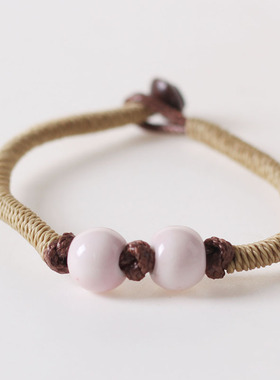 原创设计风陶瓷编织学生手链