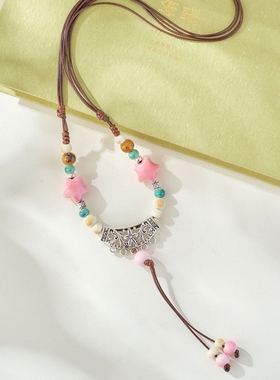 项链陶瓷直播花釉扁珠摆地摊货源