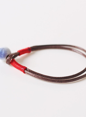 原创设计风陶瓷冰裂纹情侣手链