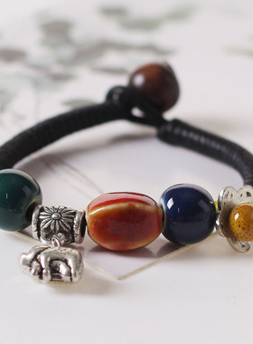 多色合金小动物配饰学生手链