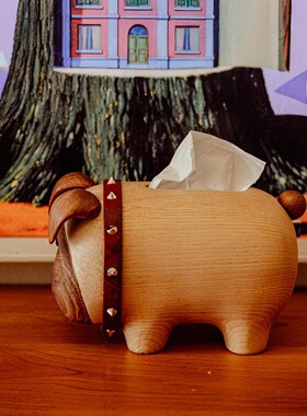 原上城家居创意办公室桌面抽纸盒茶几高级客厅纸巾盒餐桌装饰摆件