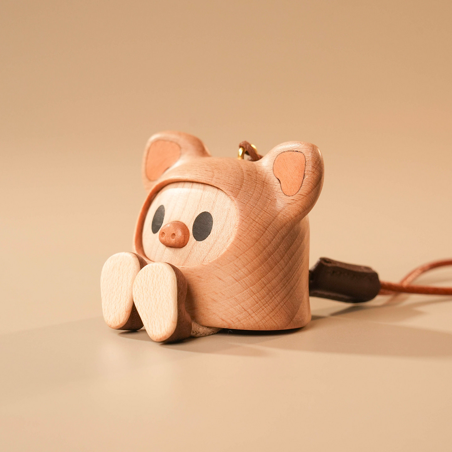 原创设计木质生肖小猪挂件卡通创意摆件治愈系桌面装饰工艺品礼物,淘宝优惠券,粉丝福利购,淘宝优惠卷