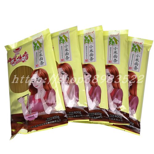 5袋东北小米面条待煮干面条不含小麦蛋奶德亚每袋400克/袋优惠 - 图3