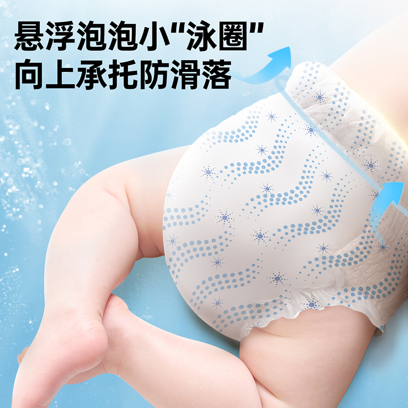 bibi爱游泳婴儿游泳裤一次性游泳拉拉裤男女宝宝防水尿不湿3片