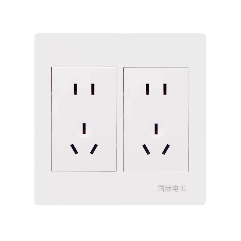 四位大十孔插座120型开关插座大面板模块家用带usb四位六开6八孔 - 图3