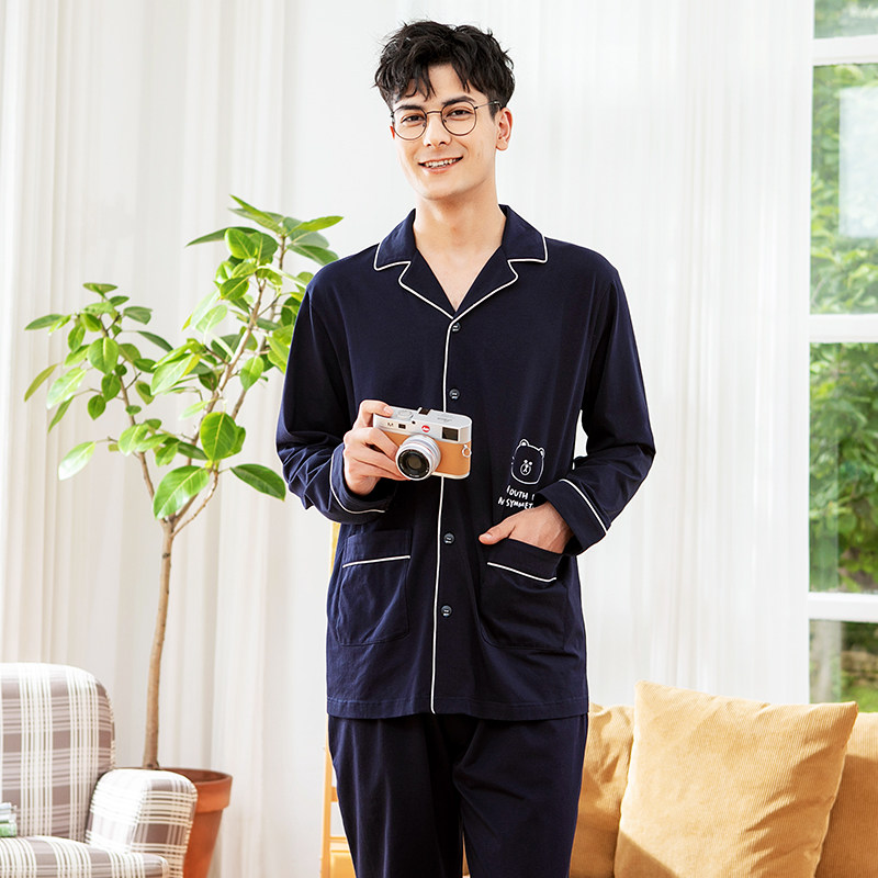 芬腾2021新款春秋季情侣居家男睡衣 芬腾内衣睡衣/家居服套装