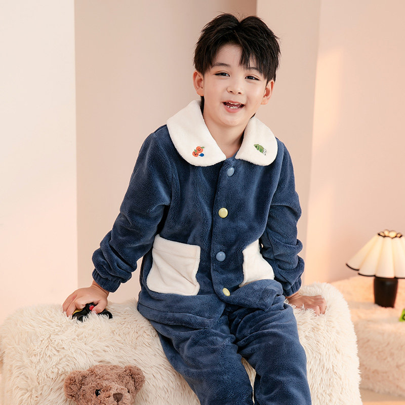 芬腾儿童睡衣男童秋冬加厚保暖卡通法兰绒家居服套装中大童男宝宝,淘宝优惠券,粉丝福利购,淘宝优惠卷