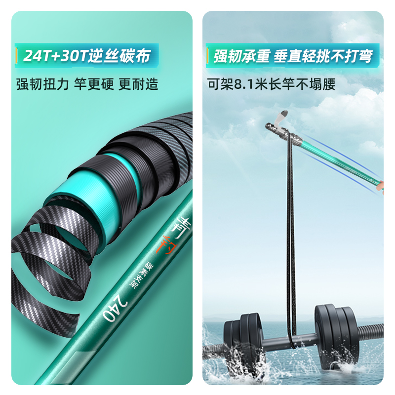 渔之源碳素炮台支架钓鱼台架地插鱼竿支架大物杆支架钓箱台钓杆架 - 图0