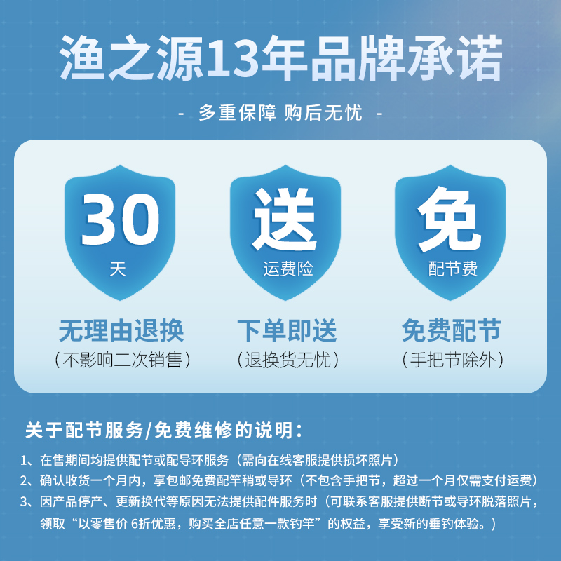 渔之源海钓鱼竿海杆装备裸竿海竿抛竿远投竿渔具套装鱼杆抛竿套装 - 图0