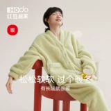 Коралловая бархатная пижама, зимний фланелевый удерживающий тепло комплект, предпродажа, увеличенная толщина