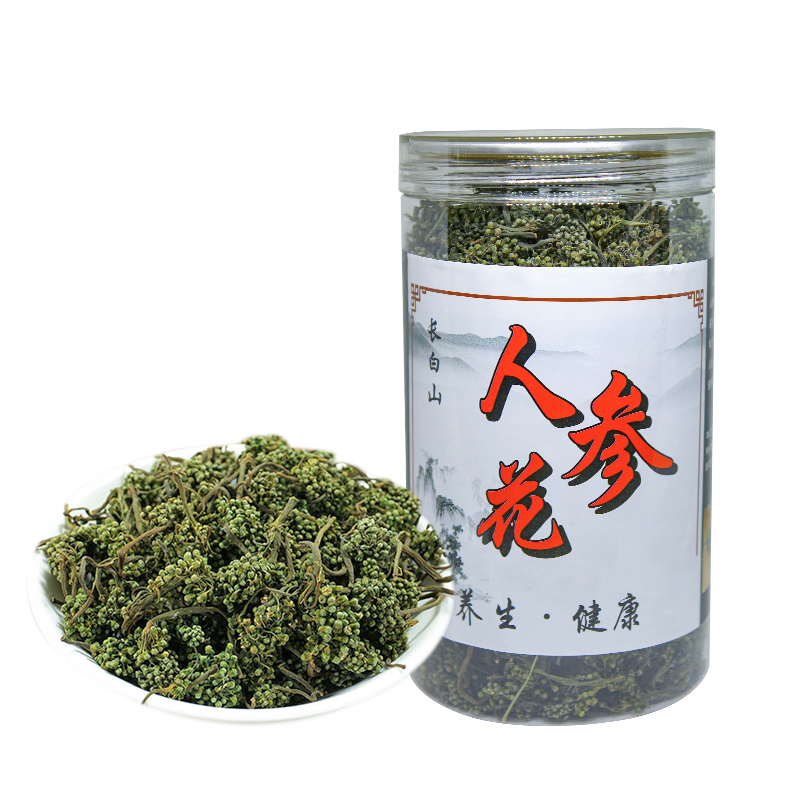 人参花新鲜晒干500g东北长白山8年人参大花蕾人参花茶产地泡水酒-图3