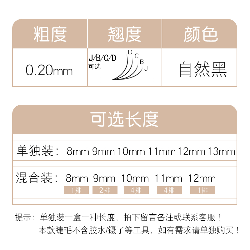 风吹动0.20单根嫁接扁毛 超软浓密空气睫毛 水貂毛零触感单根双尖 - 图0