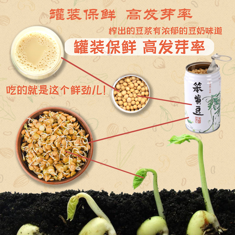 优粮库东北农家黄豆五谷发 270g大豆 优粮库黄豆