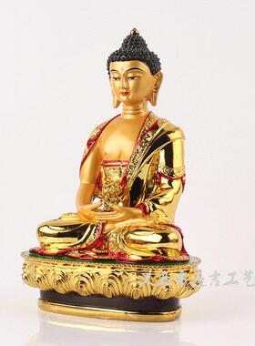 阿弥陀佛树脂镀金小佛像藏传密宗三佛金色如来佛五方佛来样订