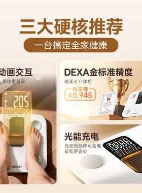 LEFU乐福光能体脂秤精准测脂称重