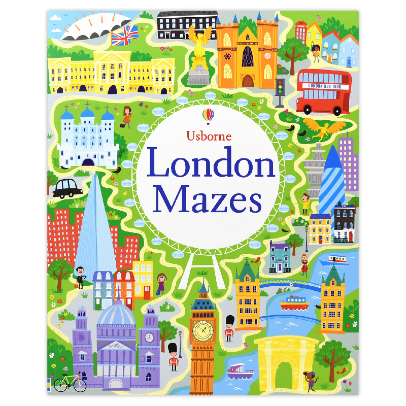 Usborne 原版英文 迷宫书 London Mazes 伦敦大冒险 儿童眼界拓展 亲子互动思维训练英语书籍走迷宫书开发益智游戏 - 图3