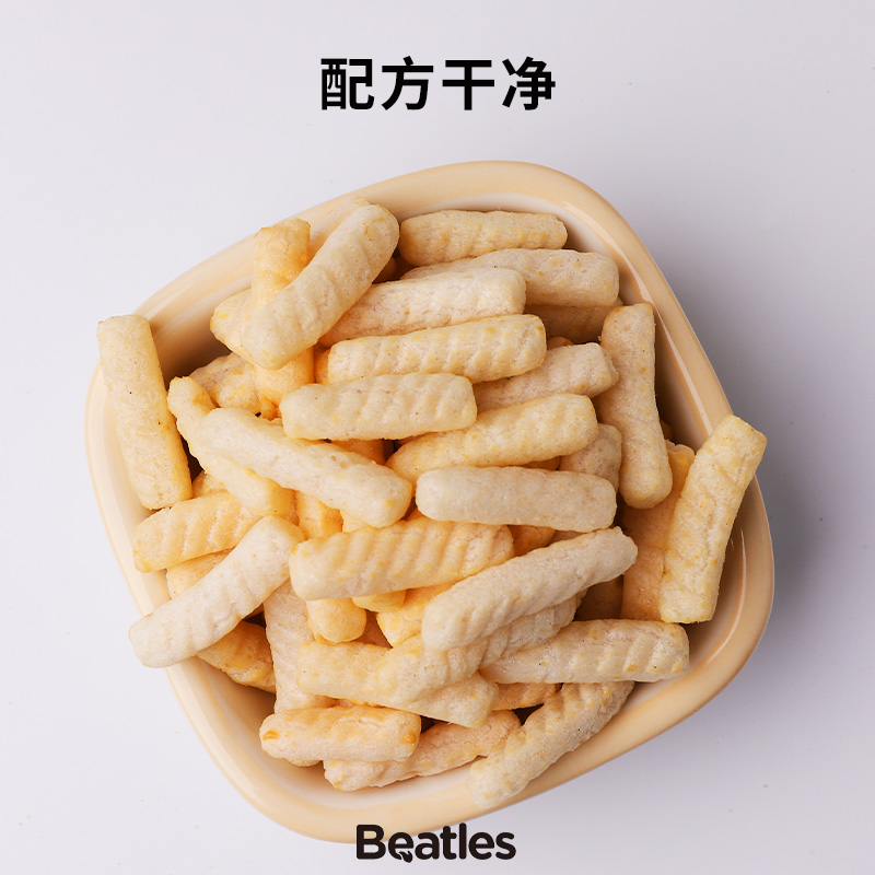 比逗仕高钙虾条虾棒非油炸食品儿童解馋休闲零食桶装海鲜味真虾片