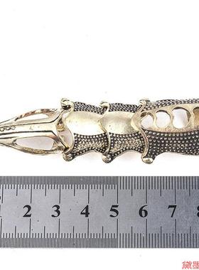 可弯曲别致炫酷尖顶长关节戒指四节款指环盔甲镂空万圣节活动