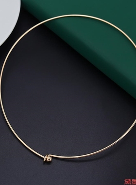 饰品制作发箍串珠配饰简约璎珞铁线开口挂珠项圈珠宝线径手工