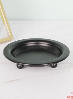 蜡烛台家居金属小托盘收纳盘北欧装饰底座氛围节日香薰ins婚庆