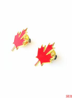 合金跨境胸针秋天高档精致别针小众胸牌配饰新款复古枫叶徽章服装