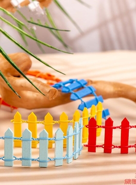 儿童创意迷你栅栏森系多肉仿真木质生日巴斯光年园艺配件木质品