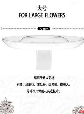 漂浮花插水草固定器客厅装饰中式日式涟漪水纹魔术插花高透实用